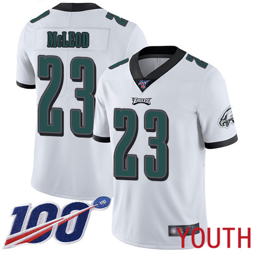 Youth Philadelphia Eagles #23 Rodney McLeod White Vapor Untouchable NFL Jersey Limited Player Season